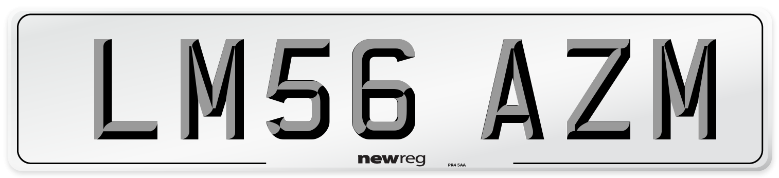 LM56 AZM Number Plate from New Reg
